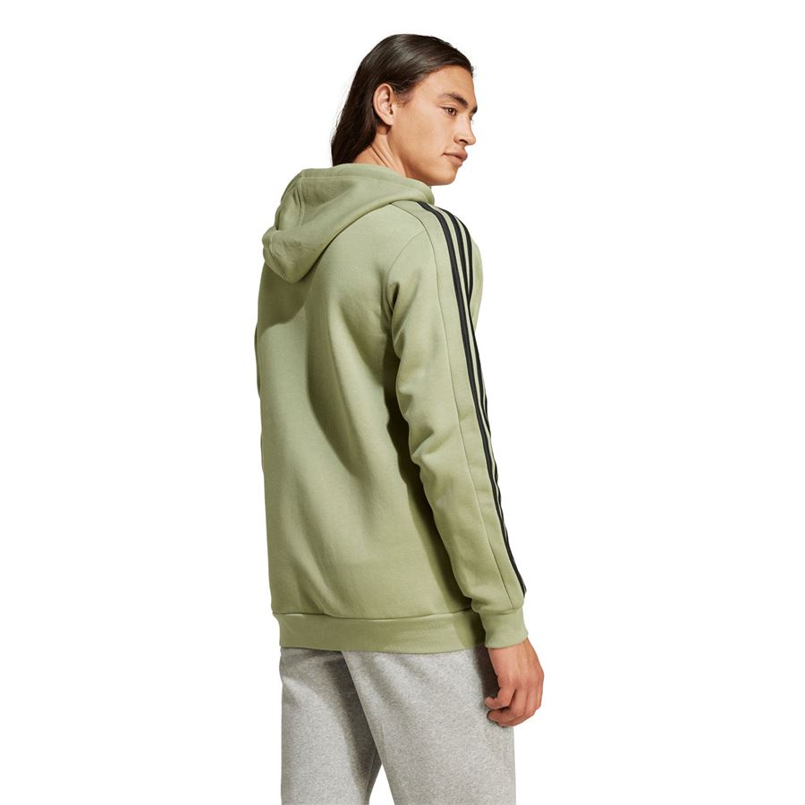 Felpa da uomo con cappuccio Essentials Fleece 3-Stripes Full-Zip Adidas | JE0341X